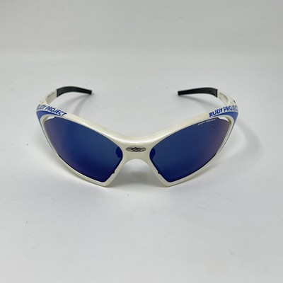 Rudy Ekynox Occhiali da sole metallico Project Pearl Bianco Blu Lenti 1  LENTE graffiata | eBay