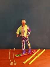 Poupée Mannequin Ken Avec Monoski + Paire De Skis + Batons Moule1968 Ami Barbie 