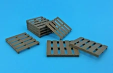 8 pc Brown PALLET Set - S Scale - 1:64 - Pallets - Made in the USA - All Scales 