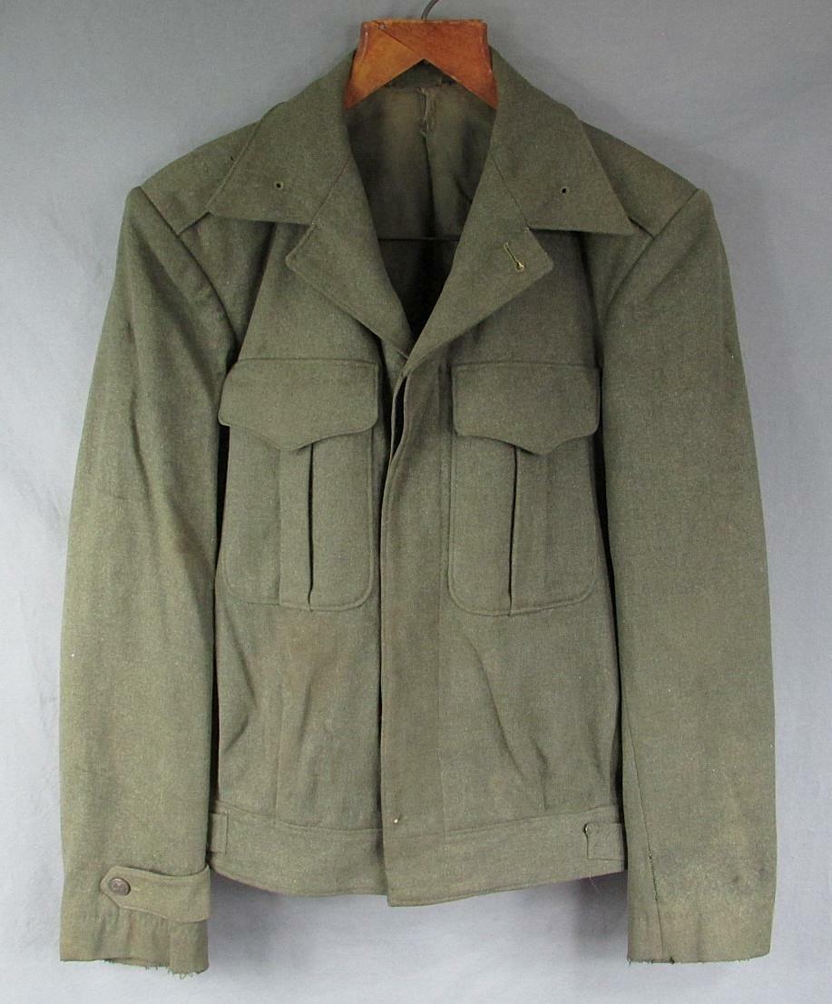 ジャケット・アウター VINTAGE USMC 40s Vintage WWII US Marine Corps OD Green Wool Field Jacket Ike USMC