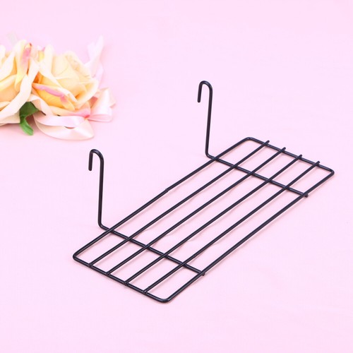 Black Wire Storage Basket Rack Straight Shelf for Grid Panel Display 25x10cm - Picture 10 of 12