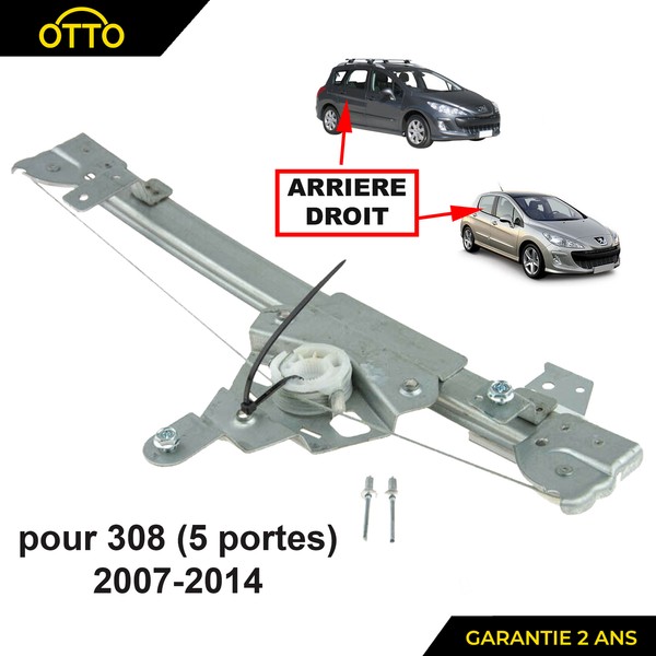 Rechts Heck-Fensterheber Mechanismus Elektrisch FüR Peugeot 308 I 2007-2014-image