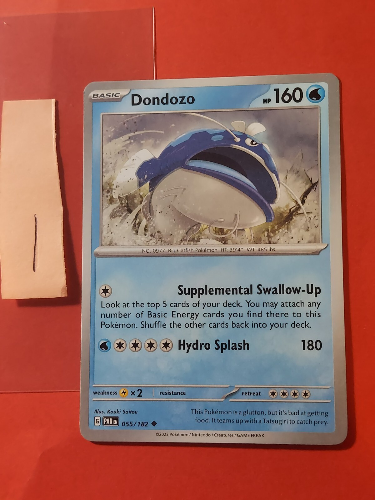2023 Pokemon Scarlet and Violet Paradox Rift #55 Dondozo, UC, NF/H, cd1