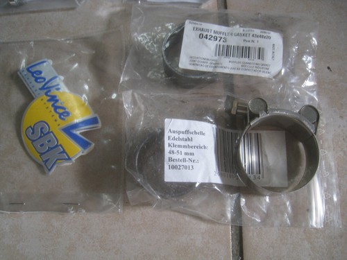 VTR 1000 F SC36 Leo Vince Auspuff Schelle Dichtung ABE SBK exhaust clamp seal db - Photo 5 sur 6