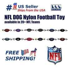 Pets First NFL Football Shaped Toy with Rope & Squeaker for Dogs & Cats