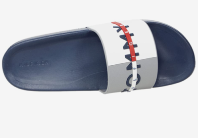 Tommy Hilfiger Men\'s Rafael Color Block Pool Slides in White/Gray Shoes Tommy Hilfiger | Shoes | Tommy Hilfiger Mens Rafael Color  main image 4