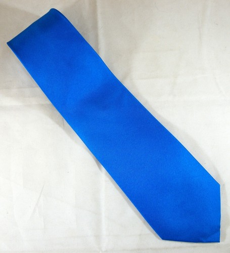 Cravatta da collo in seta tinta unita blu reale di Michael Bruce 57" lunga x 3,75" larga (E609) - Foto 1 di 3