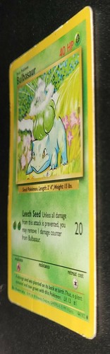 Bulbasaur 1999 Pokemon TCG Base Set #44/102 *Back Damaged* - Picture 3 of 8