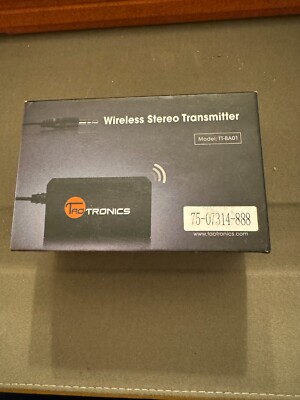 TaoTronics TT-BA01 Wireless Portable Bluetooth Stereo Music Transmitter Unused