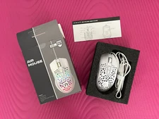 Atrix AIR MOUSE RGB 9 Button White Gaming Mouse - 16,000 DPI - Light Weight