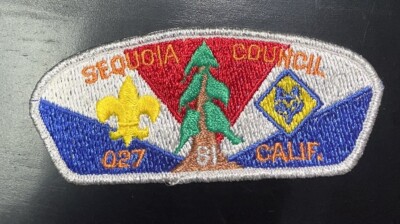 SEQUOIA COUNCIL CALIFORNIA 81 IN TREE COUNCIL STRIP CSP BOY SCOUT BSA CUB SCOUT