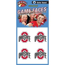 Fan-A-Peel Ohio State Water Based Peel and Stick Temporary Tattoos