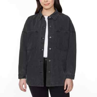 NEW Hudson Ladies' Denim Shirt Jacket Black Medium (128)