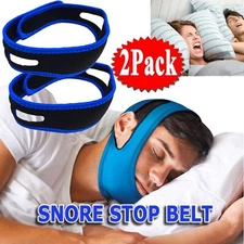 2 Pack Anti Snore Chin Strap Stop Snoring Belt Sleep Apnea Support Solution USA