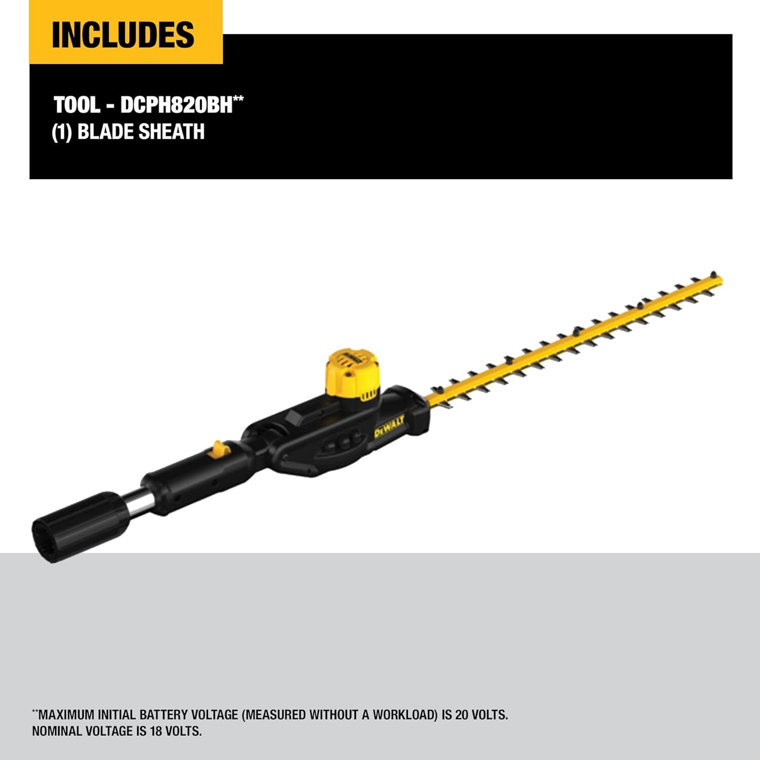 DEWALT 20V MAX* Hedge Trimmer, Tool Only (DCPH820B) ,Battery Powered