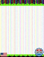 Barker Creek Designer Computer Paper, Neon Stripes, 8.5” x 11”, Decorative Pr