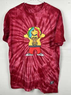Grizzly Griptape | Tie-dye 96 Ninesix Bear Skateboard T-shirt | Large