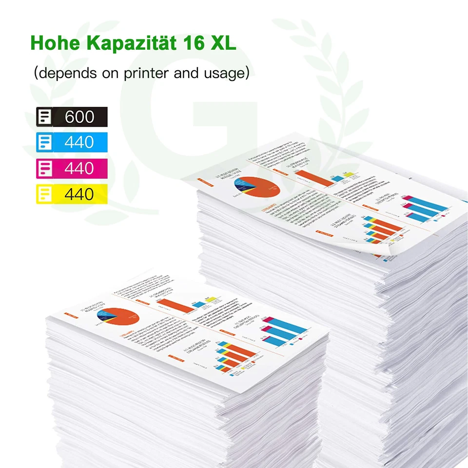 16XL Druckerpatronen Kompatibel für Epson 16 XL Patronen WF-2760 WF-2630 WF-2510 - Bild 3 von 4