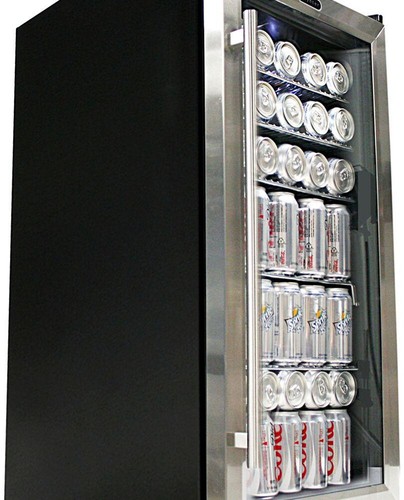 Beverage Cooler 17 in. 120-Can Capacity Single Zone 5 Shelves Lighted - Picture 4 of 12