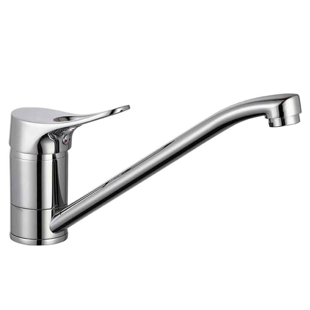 Mitigeur d'évier VERONA chrome à bec pivotant pour grand évier de cuisine