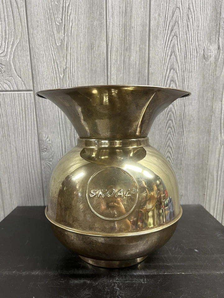 De colección Skoal Escupitaja de Latón Grande 10 pulgadas de Alto Decoración del Hogar/Pulsión de Tabaco Promoción Foto 3 de 4
