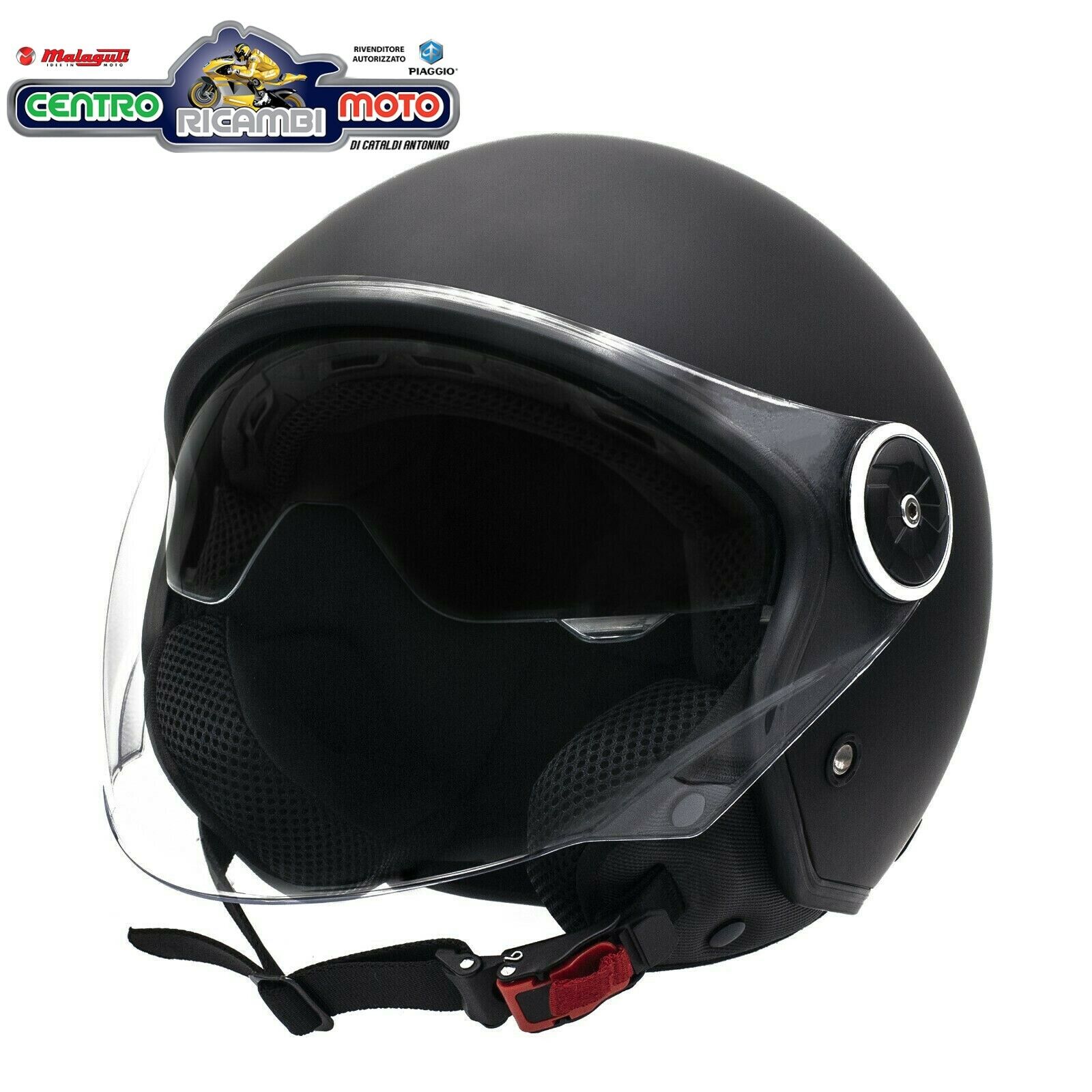 Casco 550 JFM Demijet Doppia Visiera Omologato Nero Opaco per Moto Scooter