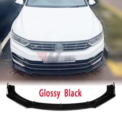 FOR VW SCIROCCO Ⅲ 2008-2017 FRONT SPOILER LIP SPLITTER DIFFUSER GLOSSY BLACK - Photo 1/4