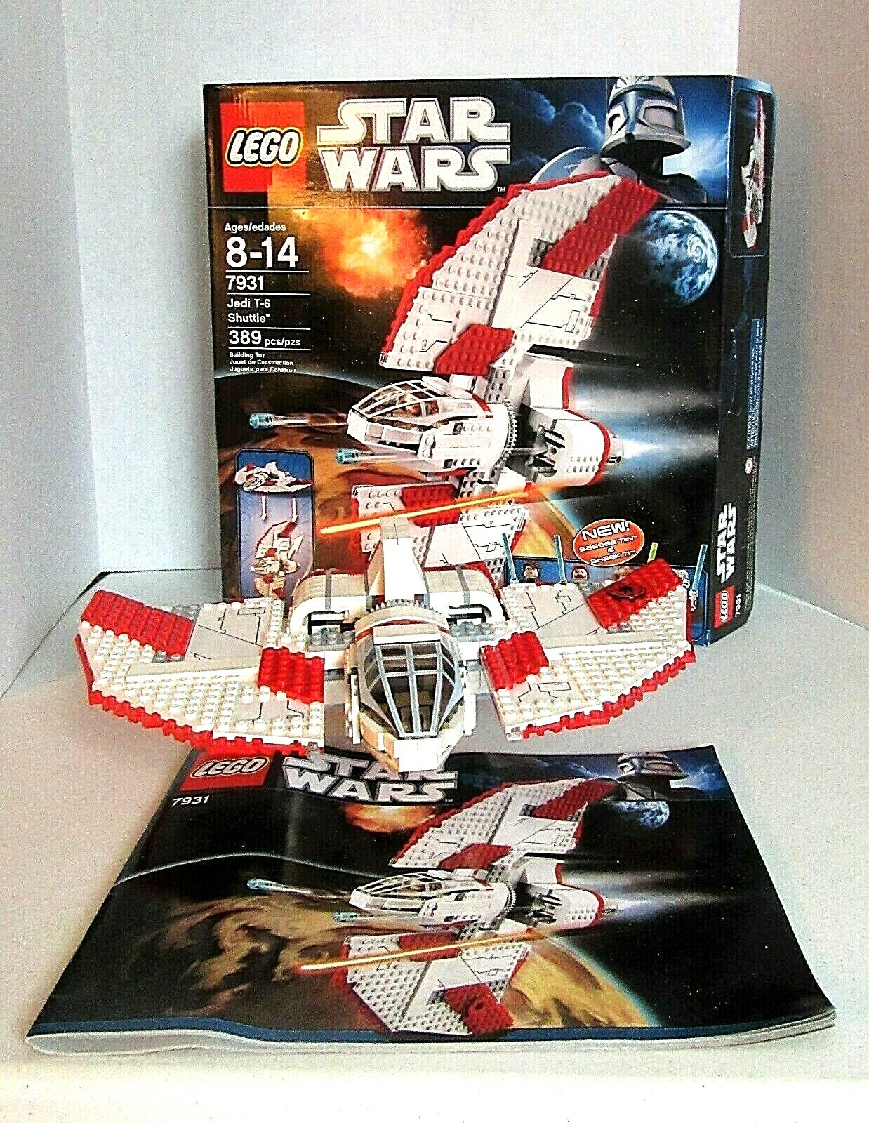 LEGO 7931 Star Wars JEDI T-6 SHUTTLE 100 % complete + Manual & Box 4 MINIFIGS LEGO 7931 Star Wars JEDI T-6 SHUTTLE 100 % complete + Manual & Box 4 MINIFIGS