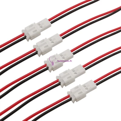 NEW 20CM JST PH 2.0 2.0mm Pitch 2 Pin Male Female Cable Connector Micro