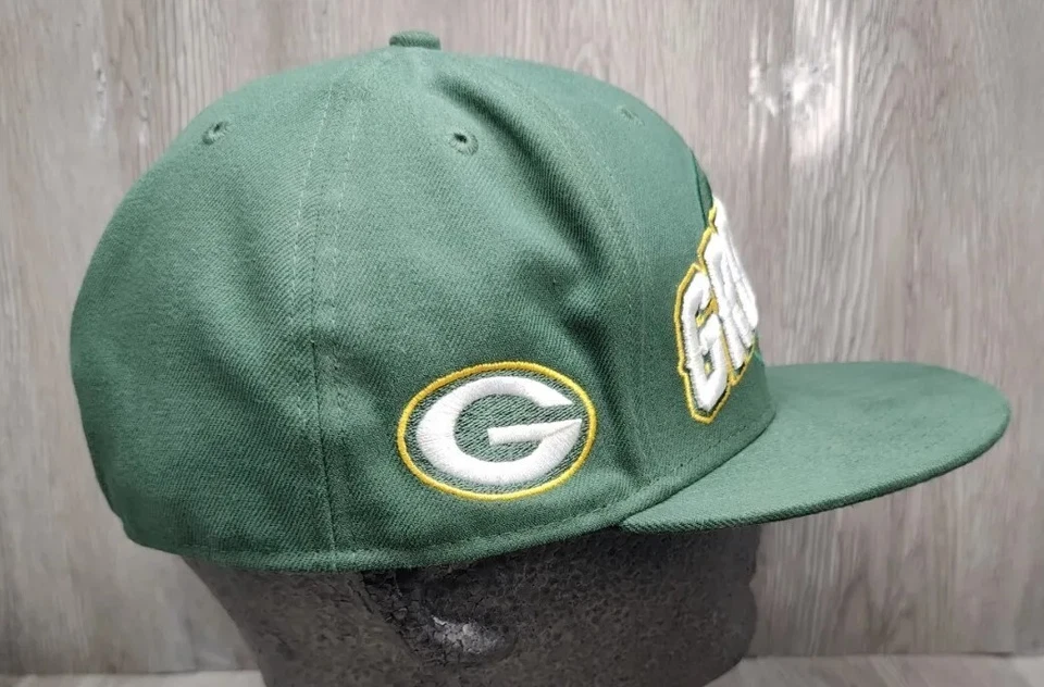 New Era Green Bay Packers Men's Hat Fitted 7 5/8 Embroidered 59Fifty Cap  - Image 2 of 4