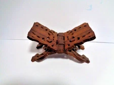 Folding Wooden Book Holder Bible, Cookbook Stand, Prayer Book, Hand-Carved India