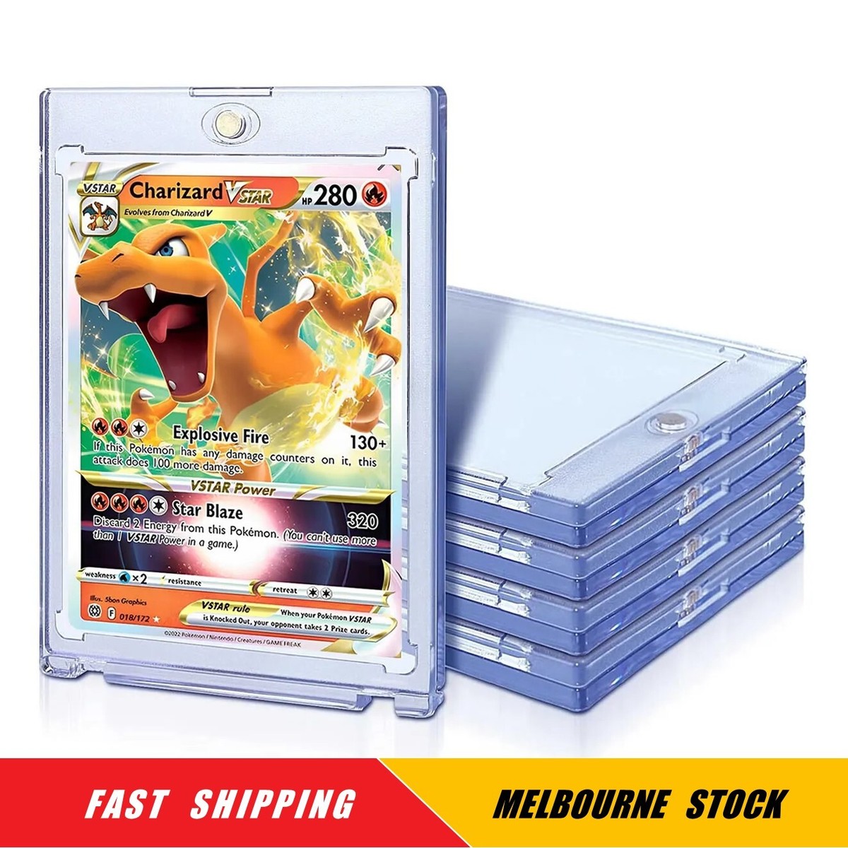 Magnetic Trading Card Holder Case Cover Pokemon MTG Naruto One