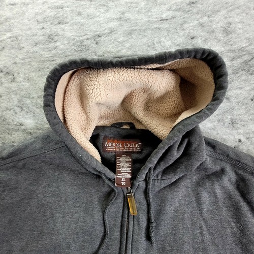 Moose Creek Mens Size XL Gray Hooded 