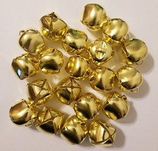 Lot of 20 pcs 30mm Jumbo Gold Shiny Metal Jingle Bells Christmas Crafts