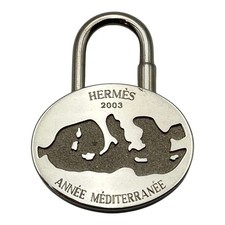 HERMES Mediterranean Cadena Charm Silver Metal Bag Charm Women's Pre-owned