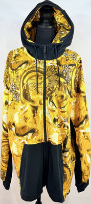 Nike Doernbecher Dragon Ball Z Anime Full Zip Hoodie Pockets Gold Black Men's XL