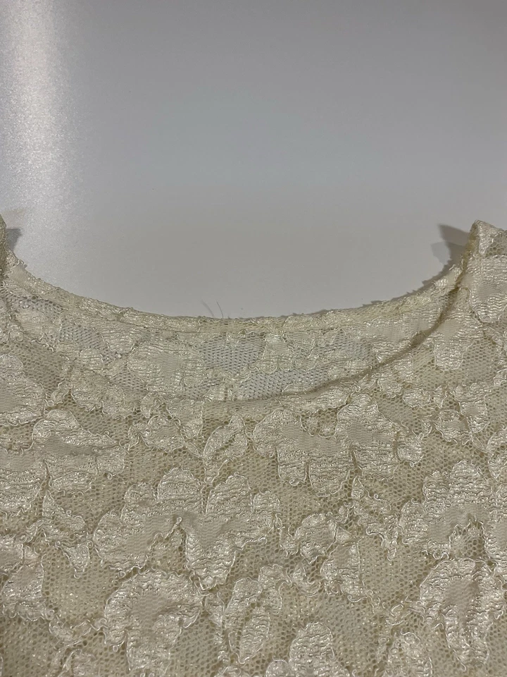 Top Babydoll Vintage Hanky Panky Encaje Manga Larga Talla S Coqueta Floral Hada Años 80 Foto 3 de 4