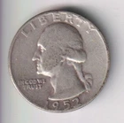1952-D WASHINGTON QUARTER 25¢ DENVER 90% SILVER COIN UNITED STATES MINT