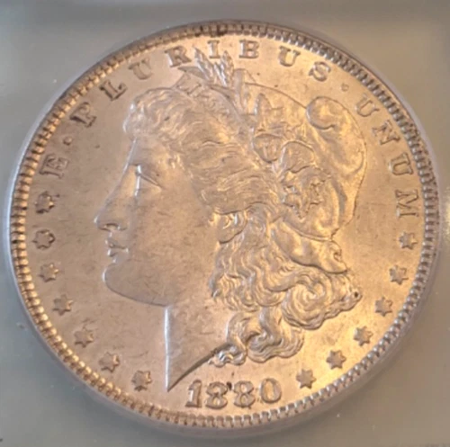 1880 P  Morgan SILVER Dollar  - ICG Graded AU 58 -from Grandpa’s Coin Collection