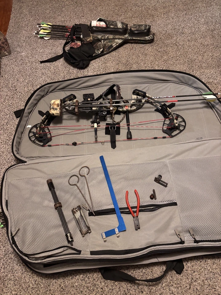 PSE BOW X Force, 14 flechas, estuche de arco, liberación mecánica, 5 cabezas anchas, Foto 3 de 4