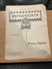 Paul Vidal Improvisata pour piano partition éditions Heugel