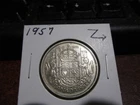 1957 - Canada Silver half dollar - Canadian 50 cent