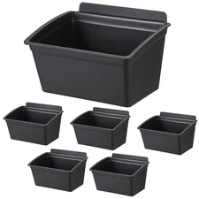 Slatwall Bins 6 Pcs Slatwall Organizer for Garage Plastic Slatwall Storage Bi...