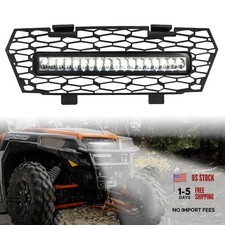 Front Grille with LED Light Bar Compatible with 2016-2025 Polaris General