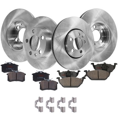 KIT-TRW101921-1214 TRW 4-Wheel Set Brake Disc and Pad Kits Front & Rear for VW