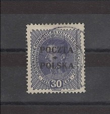 Poland 1919 - Fi # 39B -   DARK- Cracow Issue 30H -   USED