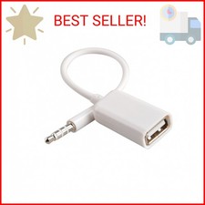 Oxsubor AUX to USB Adapter, 3.5mm Male Audio Jack to USB 2.0 Female Converter Ca