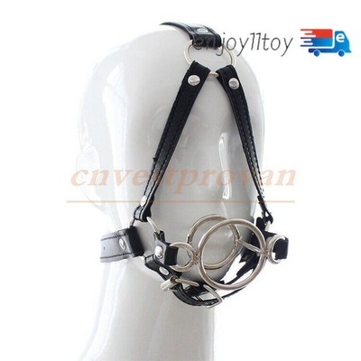 New Mouth Gag Plug Oral Rings Couple Restraint Strap Face Slaves Head Harness