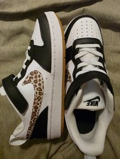 2Y Nike Court Borough Unisex Kids Low Top Hook Loop Animal Print US