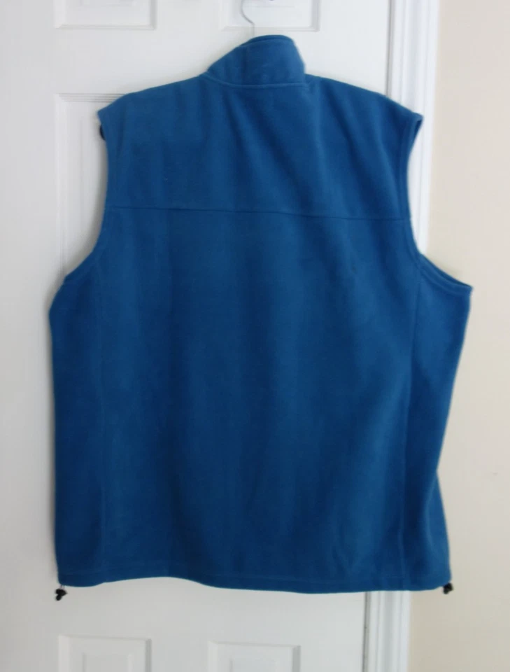 NWT $36 CROFT & BARROW Blue Fleece Full Zip Vest – Mens XL - Image 2 of 4